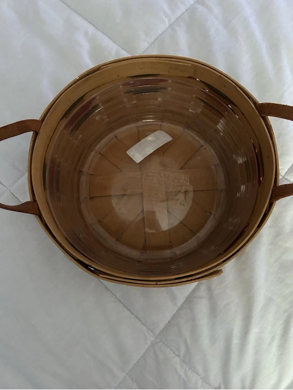 Longaberger Heartland Darning Basket w Handles 10 in